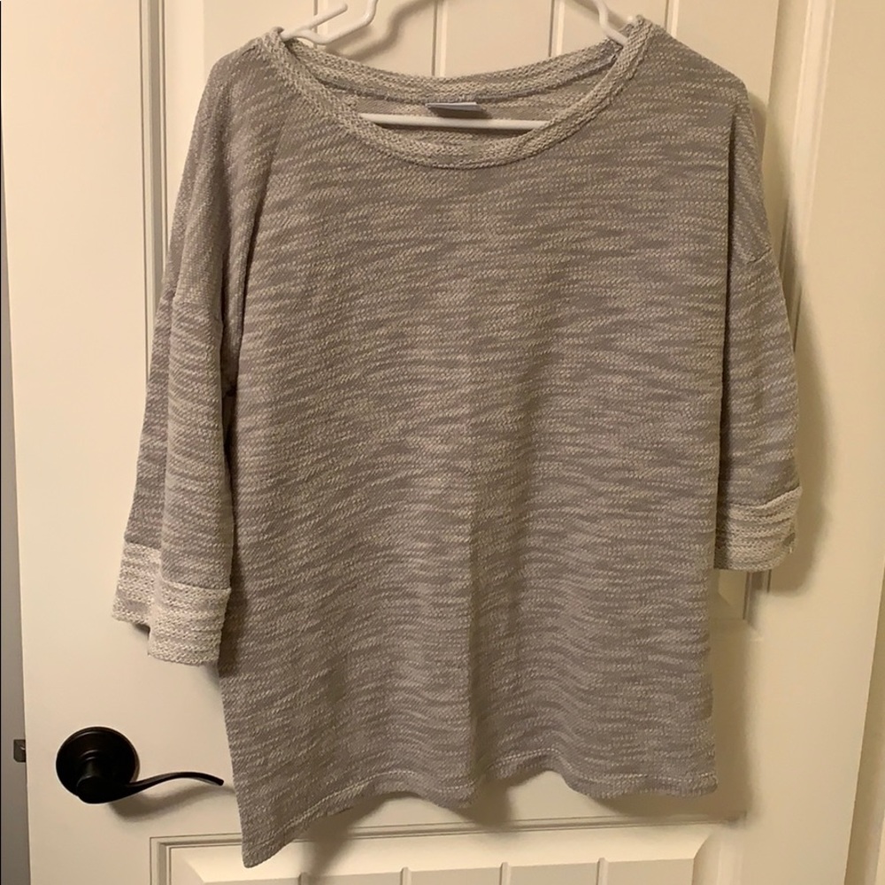 Grey Columbia sweater.